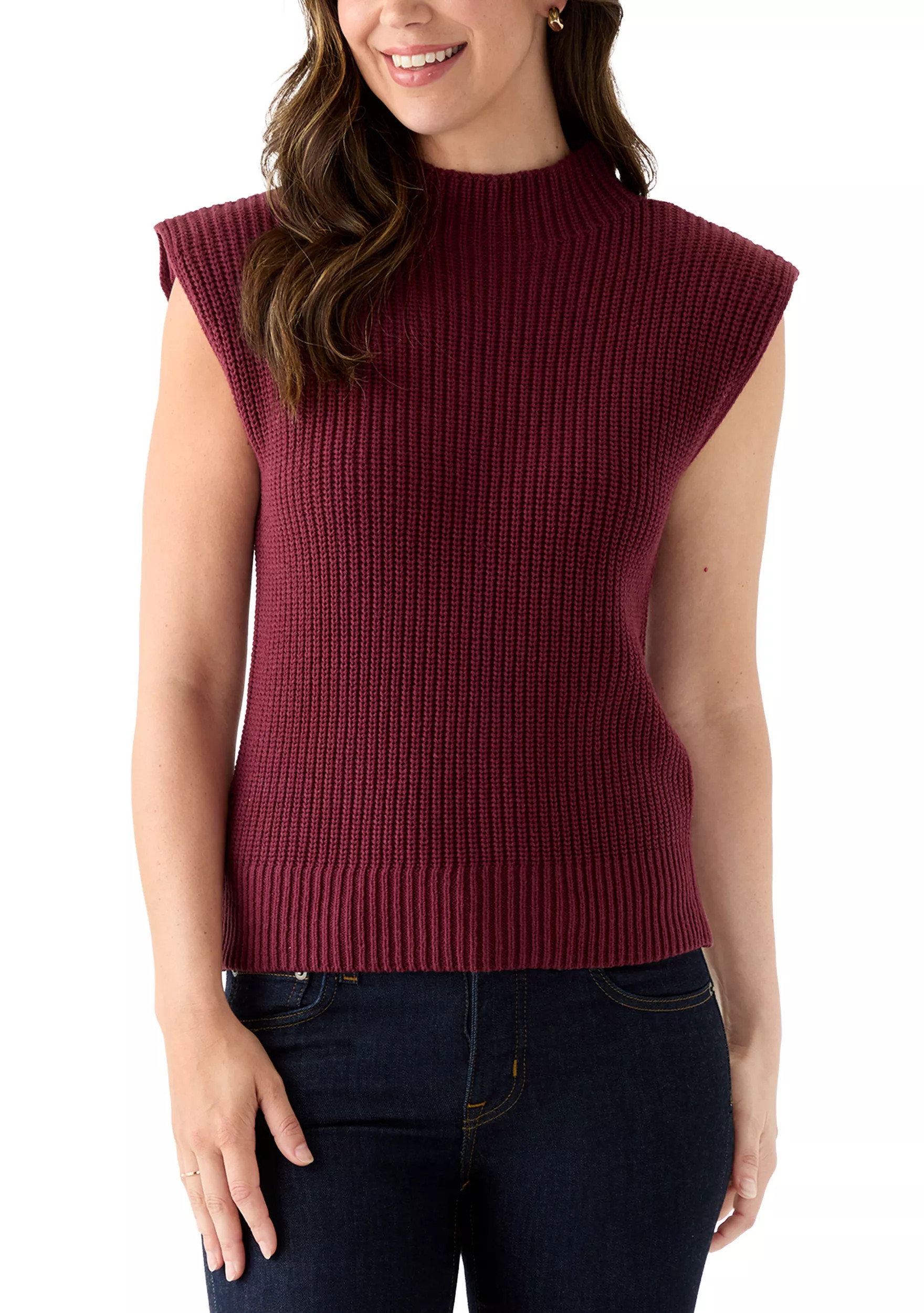 Women's Sleeveless Mock Neck Sweater | Belk