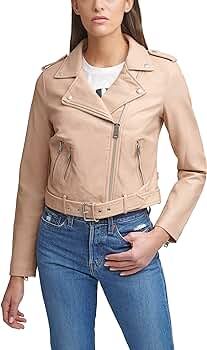 Levi's Women's Faux Leather Belted Motorcycle Jacket (Standard and Plus Sizes) | Amazon (US)