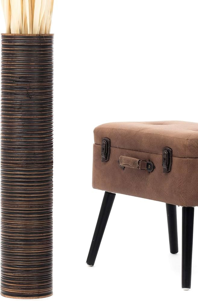 Leewadee Large Floor Vase – Handmade Flower Holder Made of Wood, Sophisticated Vessel for Decor... | Amazon (UK)