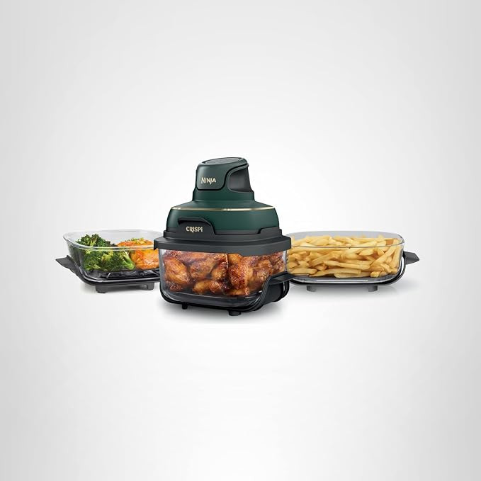 Ninja Crispi 5-in-1 Glass Air Fryer | With Nontoxic 2.5 QT, 4QT, 6-Cup Containers & Lids | Microw... | Amazon (US)
