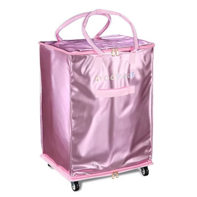 Byootique 20" Rolling Tote Bag Grocery Bag on Wheels Shopping Trolley BubbleRush Pink | Target