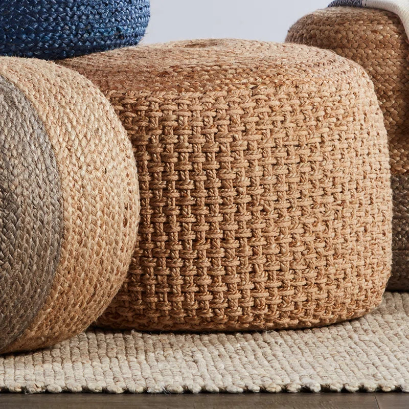 Sand & Stable™ O'Hara 24'' Wide Round Geometric Pouf Ottoman & Reviews | Wayfair | Wayfair North America