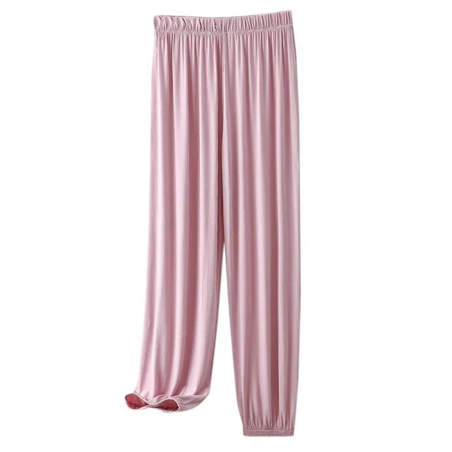Dovford Lounge Baggy Pants for Women Wide Leg Straight Pleated Pajama Pants High Waist Elastic Yo... | Walmart (US)