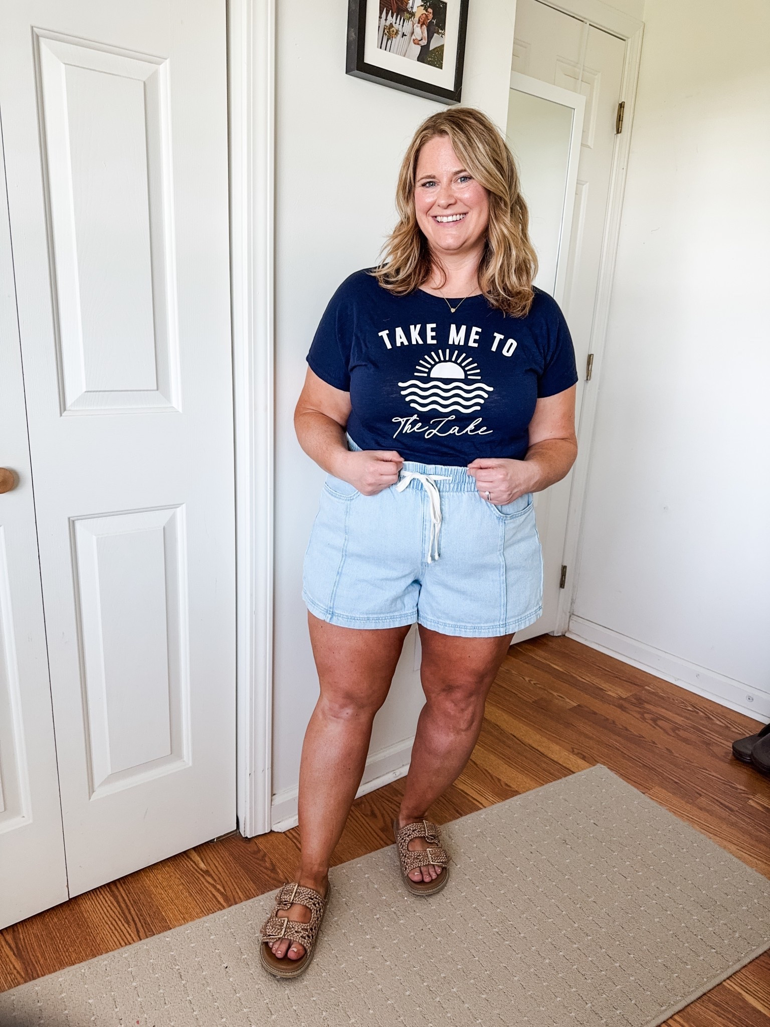 You can’t go wrong with a graphic tee & pull on shorts for a mom outfit! Wearing a 10/12 in my tee & an XL in shorts.  

#LTKMidsize #LTKFindsUnder50 #LTKSeasonal