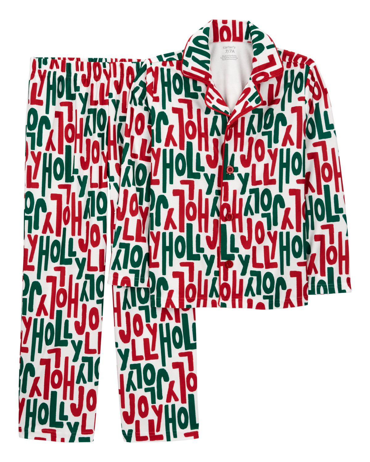 Kid 2-Piece Holly Jolly Fleece Coat Style Pajamas - Carter's | Carter's | Carter's Inc