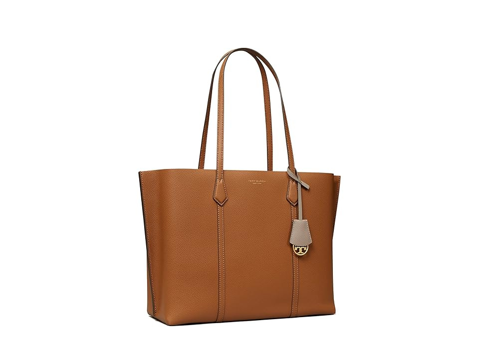 Tory Burch Perry Triple-Compartment Tote (Light Umber 3) Tote Handbags | Zappos