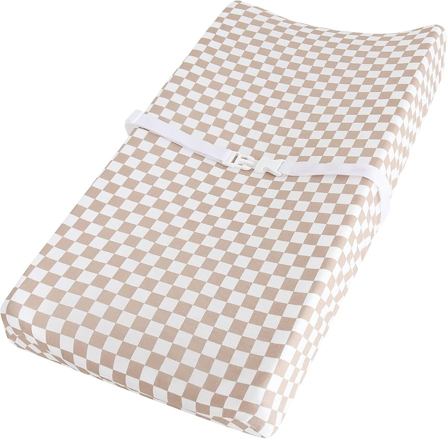 LifeTree Diaper Changing Pad Cover for Boys Girls - Soft Muslin Fitted Changing Table Sheets - 16... | Amazon (US)