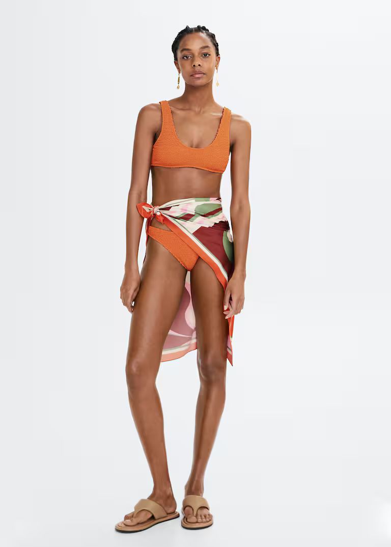 Textured bikini top | MANGO (UK)