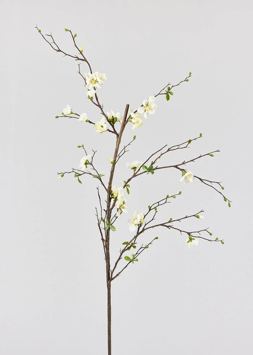 Cream Artificial Blossom Branch - 57 | Afloral