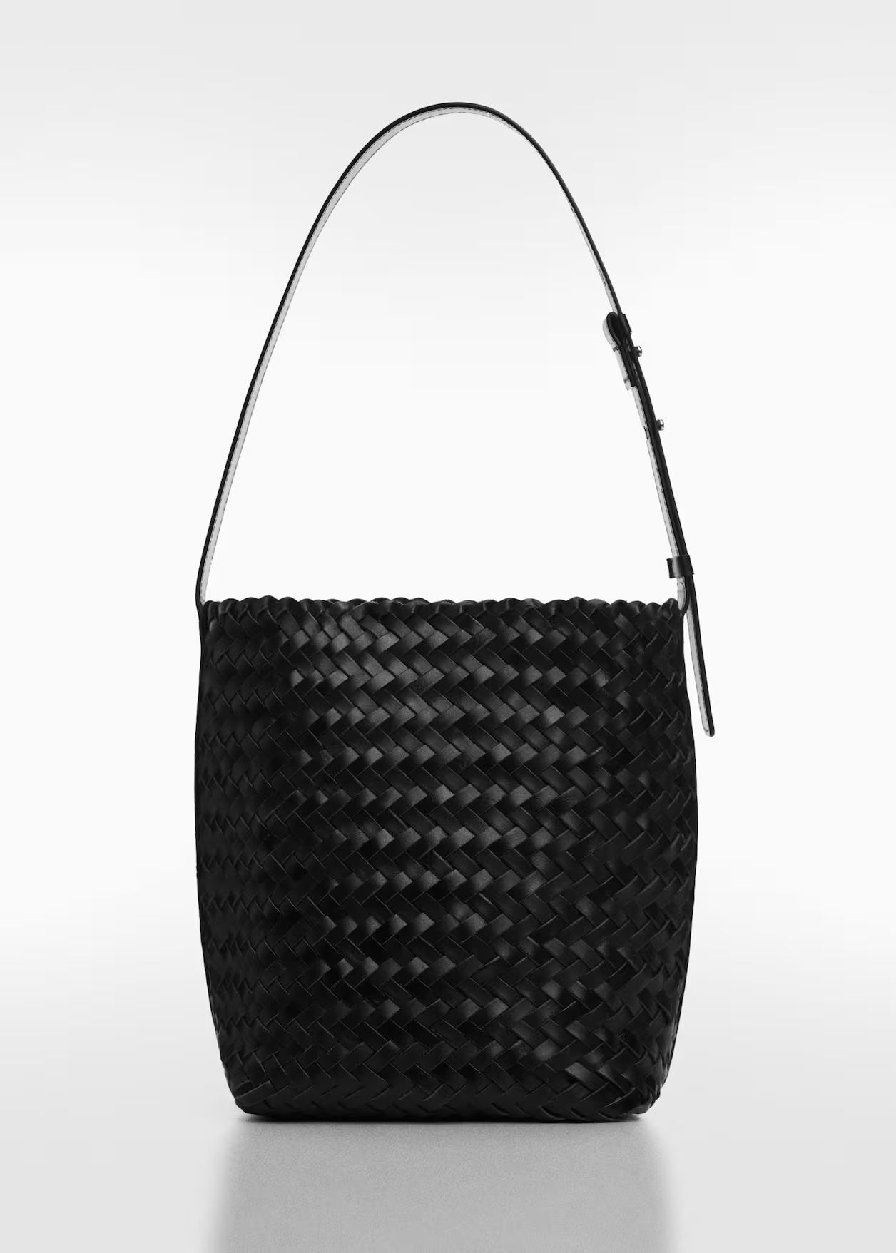 Braided leather bag -  Women | Mango USA | MANGO (US)
