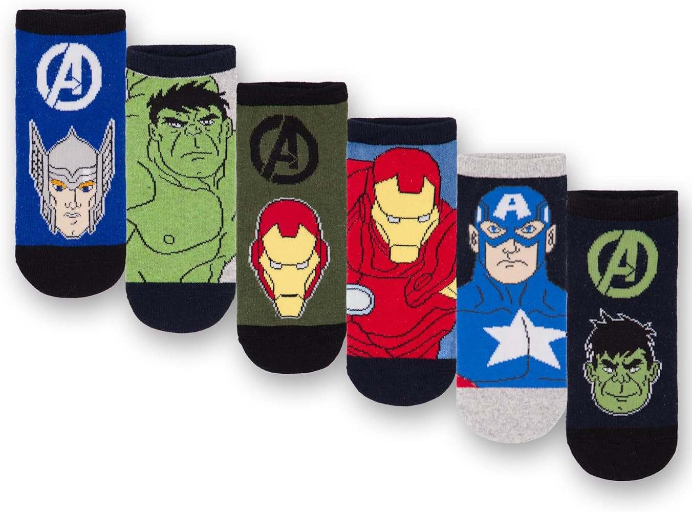 Marvel Avengers Boys 6 Pack Socks | Kids Superhero Multicoloured Athletic Character Socks | Sock ... | Amazon (CA)