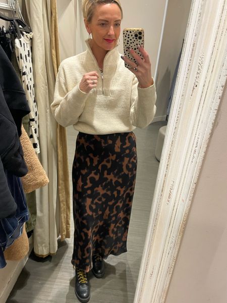 Some of my favourite finds from New Look! Love a cosy knit to dress down a glam skirt! I highly recommend this knit which is available in 3 colours! The skirt was fab quality! 

#LTKstyletip #LTKover40 #LTKworkwear