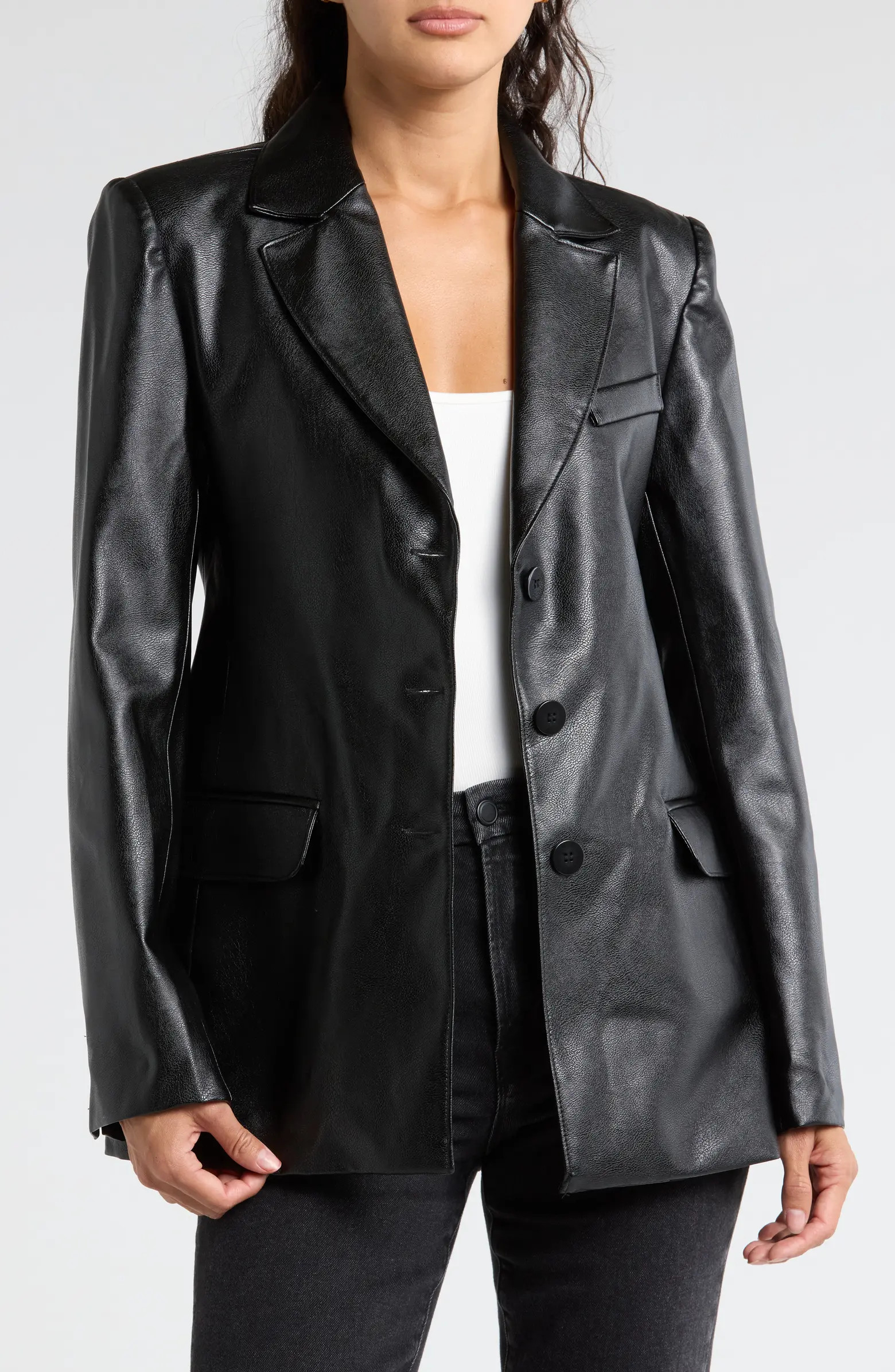 Faux Leather Blazer | Nordstrom Rack