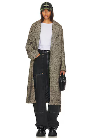 ASTR the Label Rhodes Coat in Black & Brown Multi from Revolve.com | Revolve Clothing (Global)