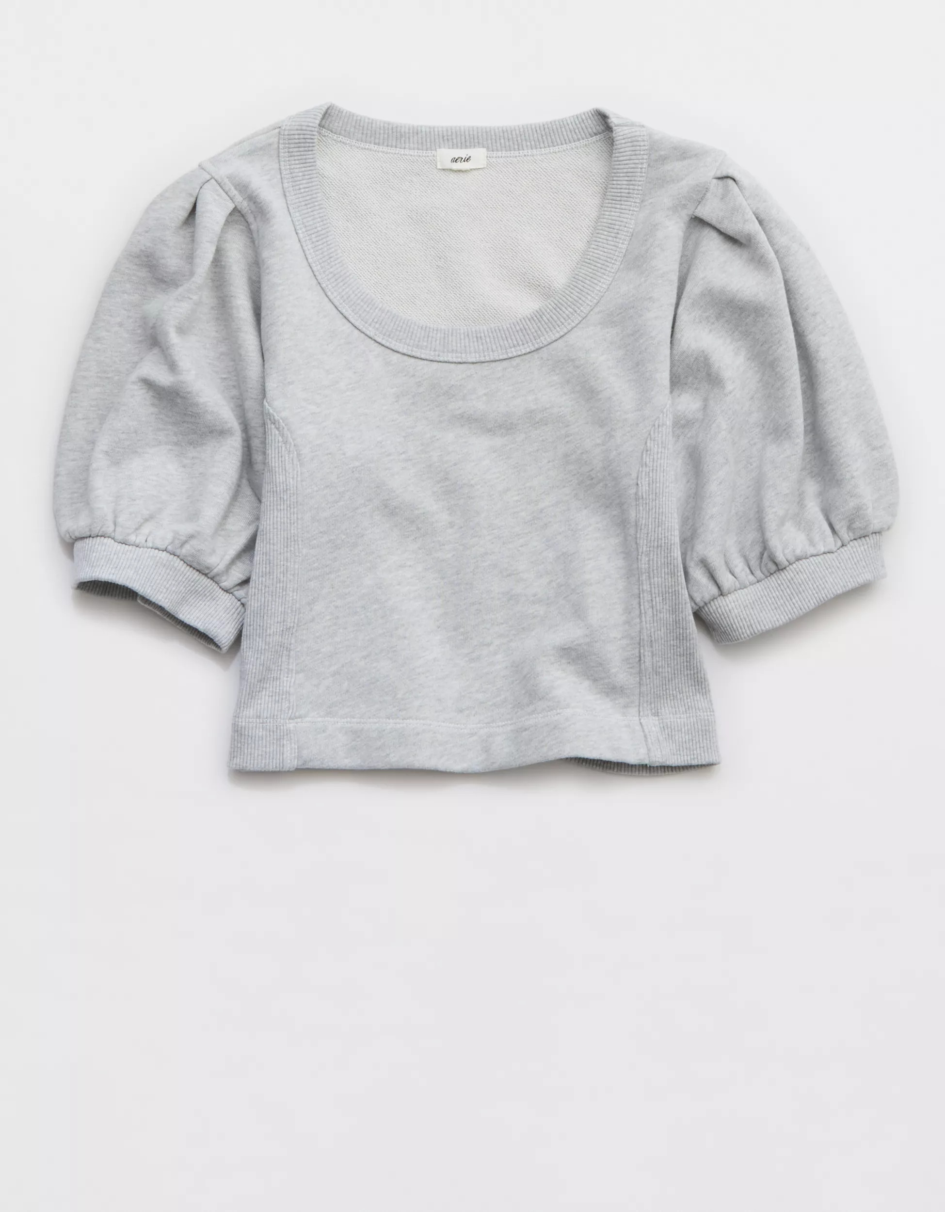 Aerie Seams Right Short Sleeve Sweatshirt | Aerie