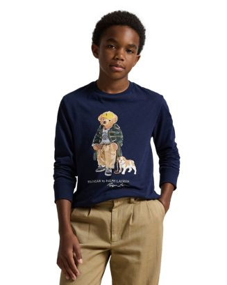 Boys' Polo Bear Cotton Long Sleeve Tee - Big Kid | Bloomingdale's (US)