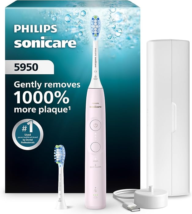 Philips Sonicare 5950 Series Electric Toothbrush with Pressure Sensor, SmarTimer, BrushPacer, 6 B... | Amazon (US)