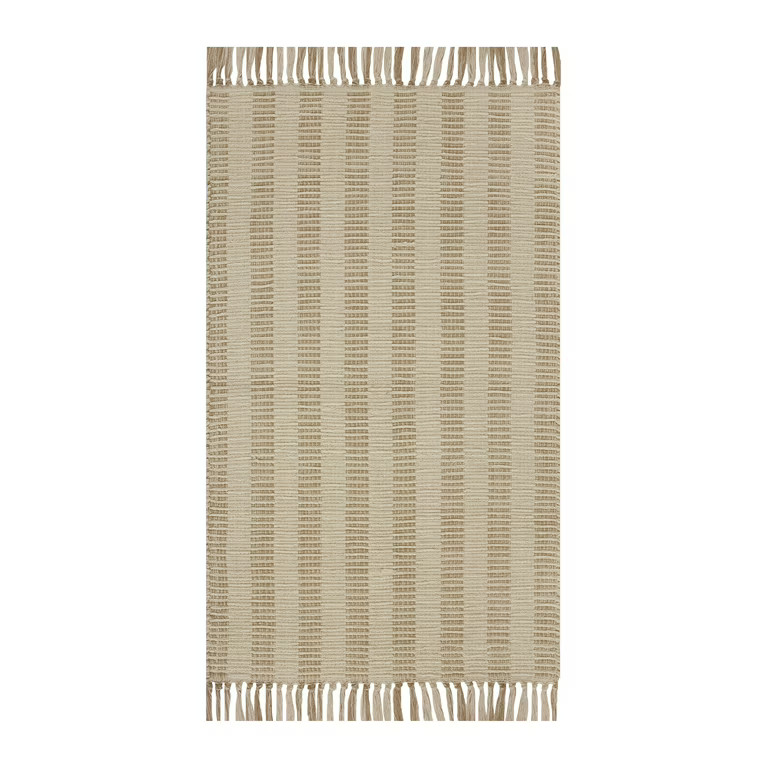 Better Homes & Gardens Beige Lines Indoor 24" x 40" Accent Rug | Walmart (US)