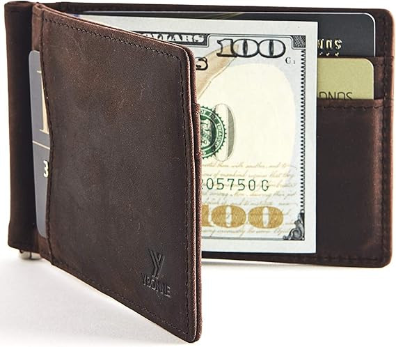 YBONNE Mens New Slim Wallet with Money Clip Front Pocket RFID Blocking Bifold Leather Card Holder... | Amazon (US)