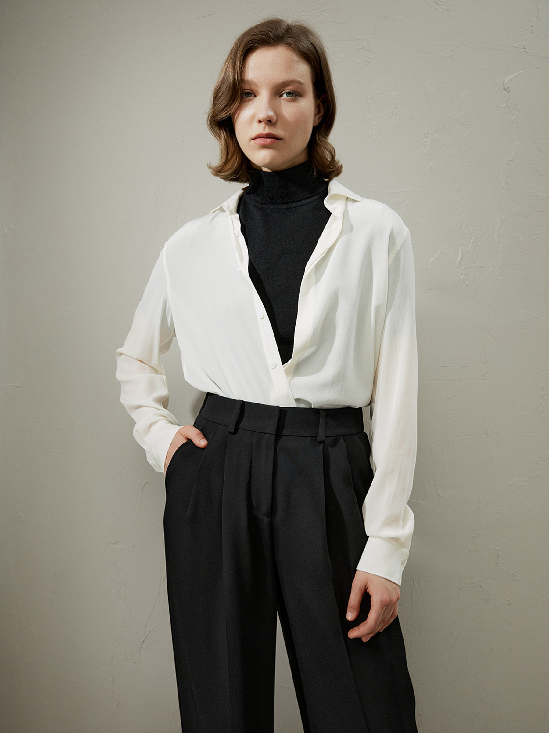 Basic Crêpe de Chine Shirt | LilySilk