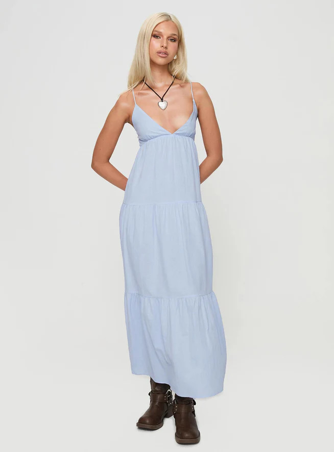 Chelsea Maxi Dress Blue | Princess Polly US