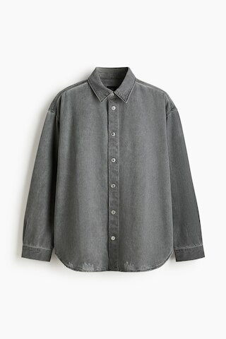 H & M - Oversized-Fit Denim Shirt - Gray | H&M (US + CA)