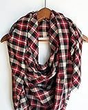 Red Plaid Blanket Scarf Flannel Valentines Day Gift | Amazon (US)