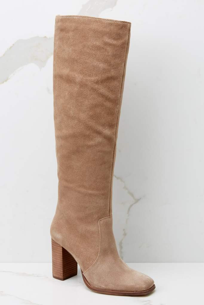 Nekita Truffle Suede Boots | Red Dress 