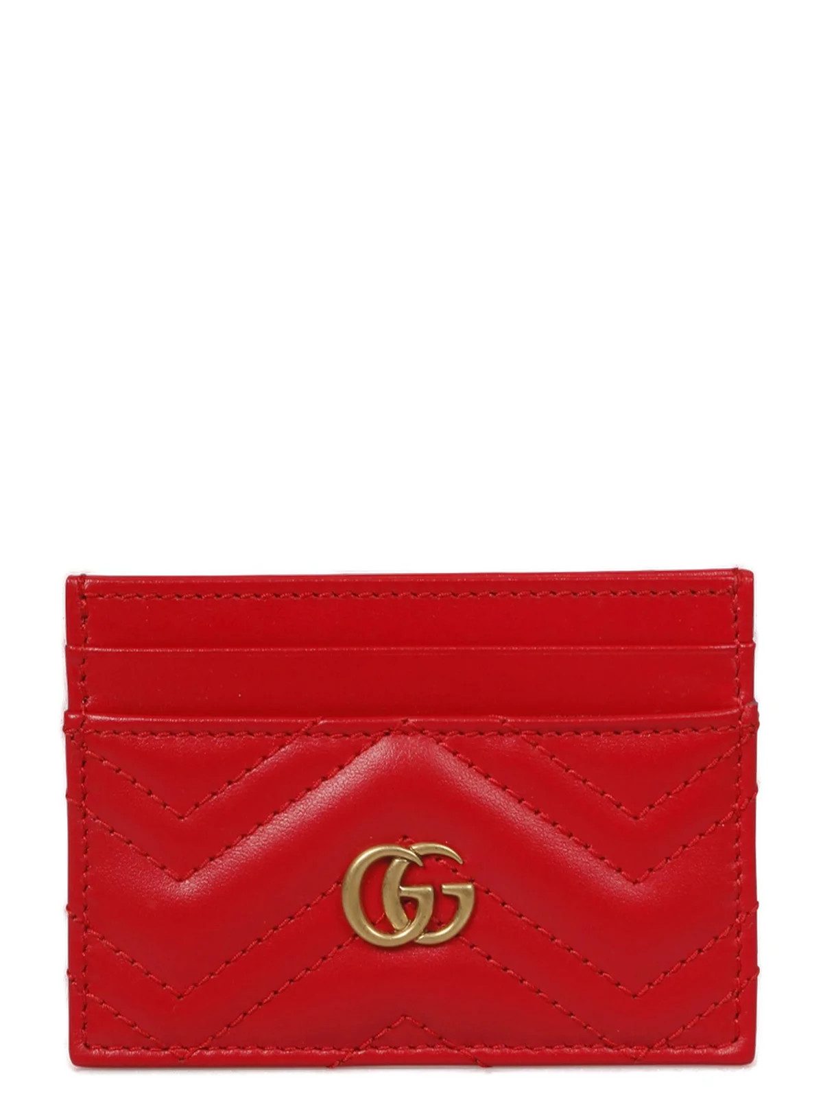Gucci GG Marmont Logo Plaque Card Case | Cettire Global