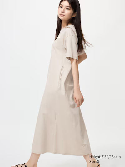 AIRism Cotton T-Shirt Dress (Short Sleeve) | UNIQLO (UK)
