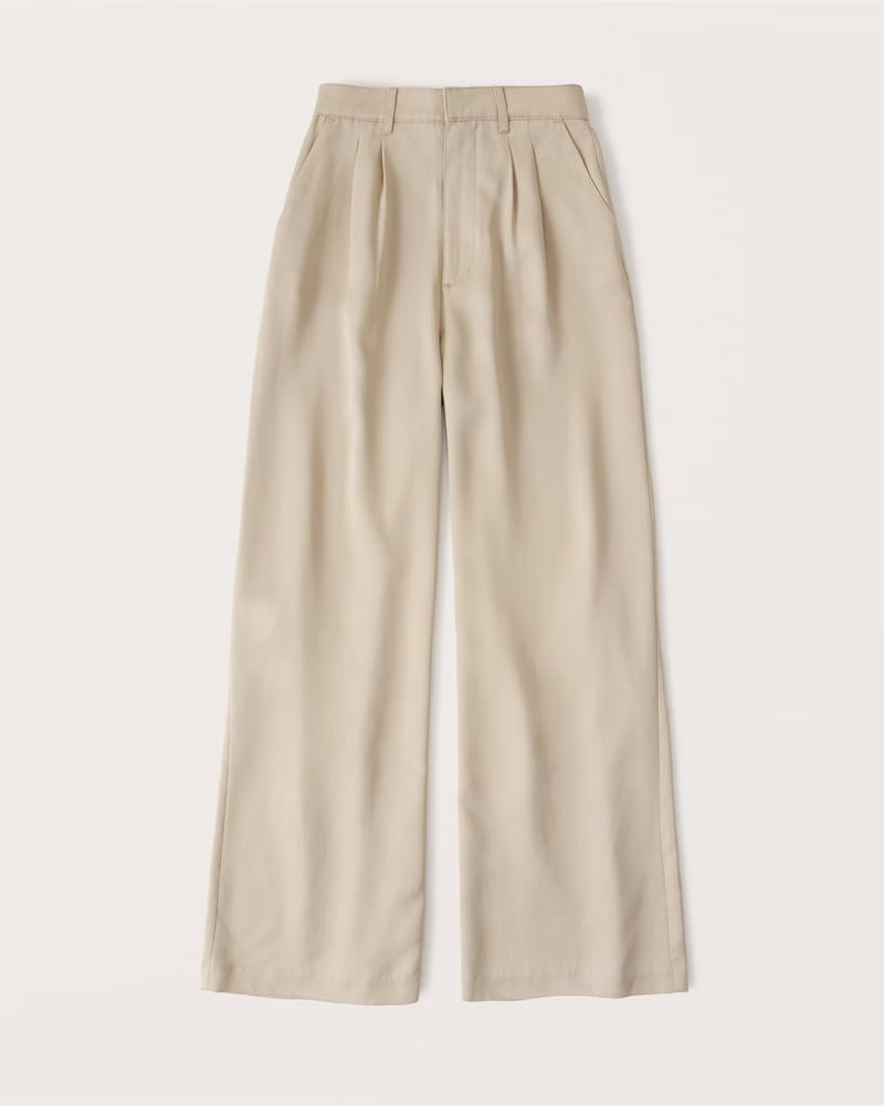 Women's Tailored Wide Leg Pants | Women's Bottoms | Abercrombie.com | Abercrombie & Fitch (US)