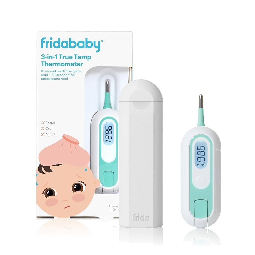 Frida Baby 3-in-1 Rectal, Underarm & Oral Thermometer for Kids, Digital Baby Thermometer for Infa... | Amazon (US)
