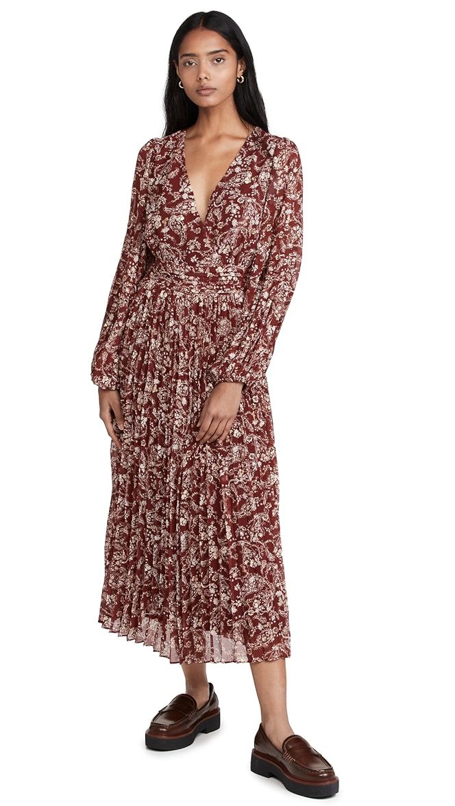 Paisley Print Pleated Dress | Shopbop