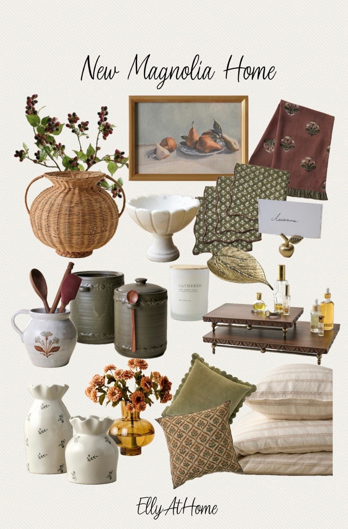 New fall collections at Magnolia home! Shop kitchen accessories, vases, fall florals, bedding, pillows and more!

#LTKHome #LTKSeasonal