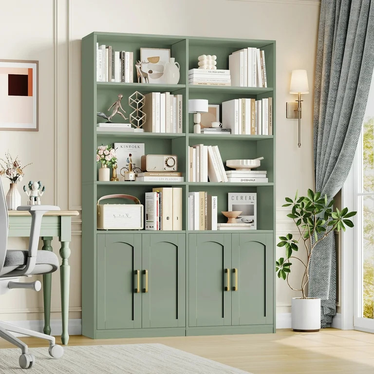 Homfa 73″ Tall Bookcases with Doors, 8 Cubes 6-Tier Double Row Bookshelf, Bookcase for Living R... | Walmart (US)