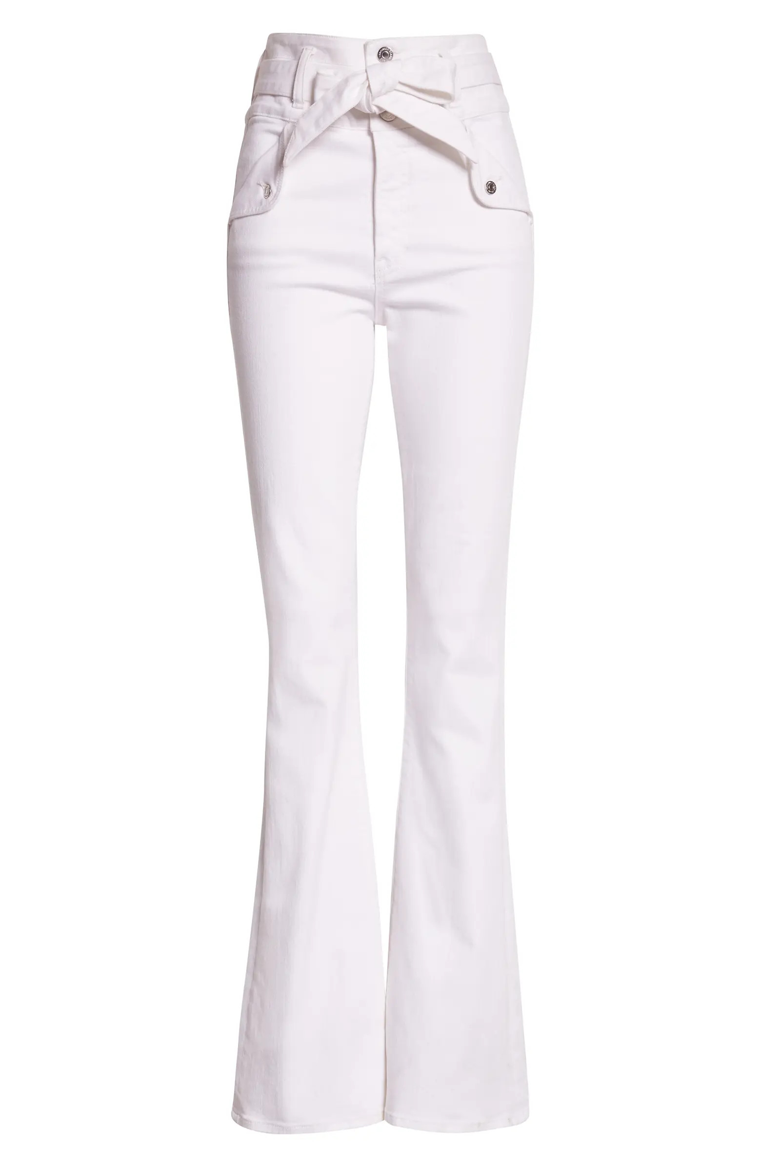 Veronica Beard Giselle Belted High Waist Slim Flare Jeans | Nordstromrack | Nordstrom Rack