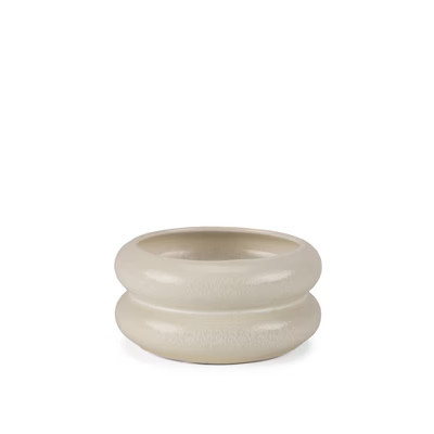 HomeRoots 4" Cream Cylinder Ceramic Table Vase | Target
