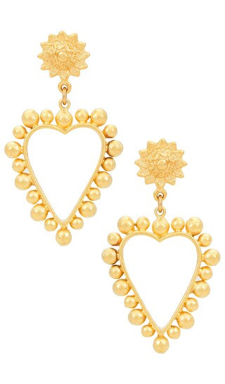 Heart Of Gold Earrings in Gold | Revolve Clothing (Global)