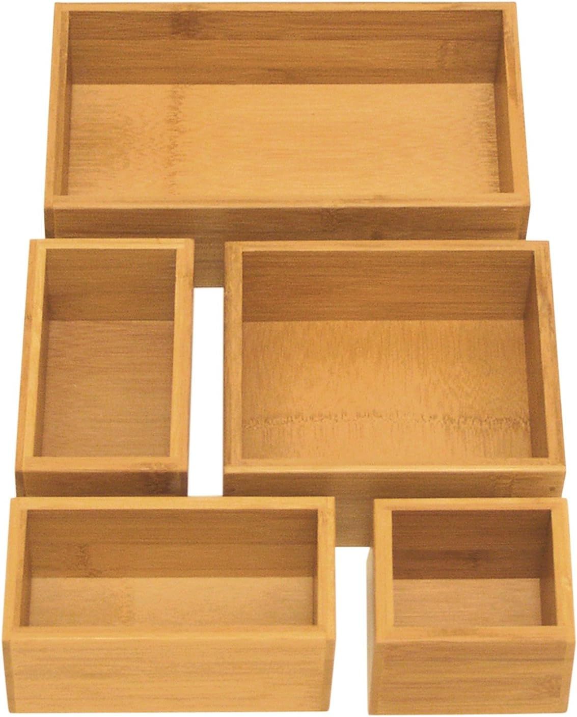 Seville Classics Bamboo Box Kitchen Utensil Drawer Organizer & Home, Office Tool Holder Storage O... | Amazon (US)