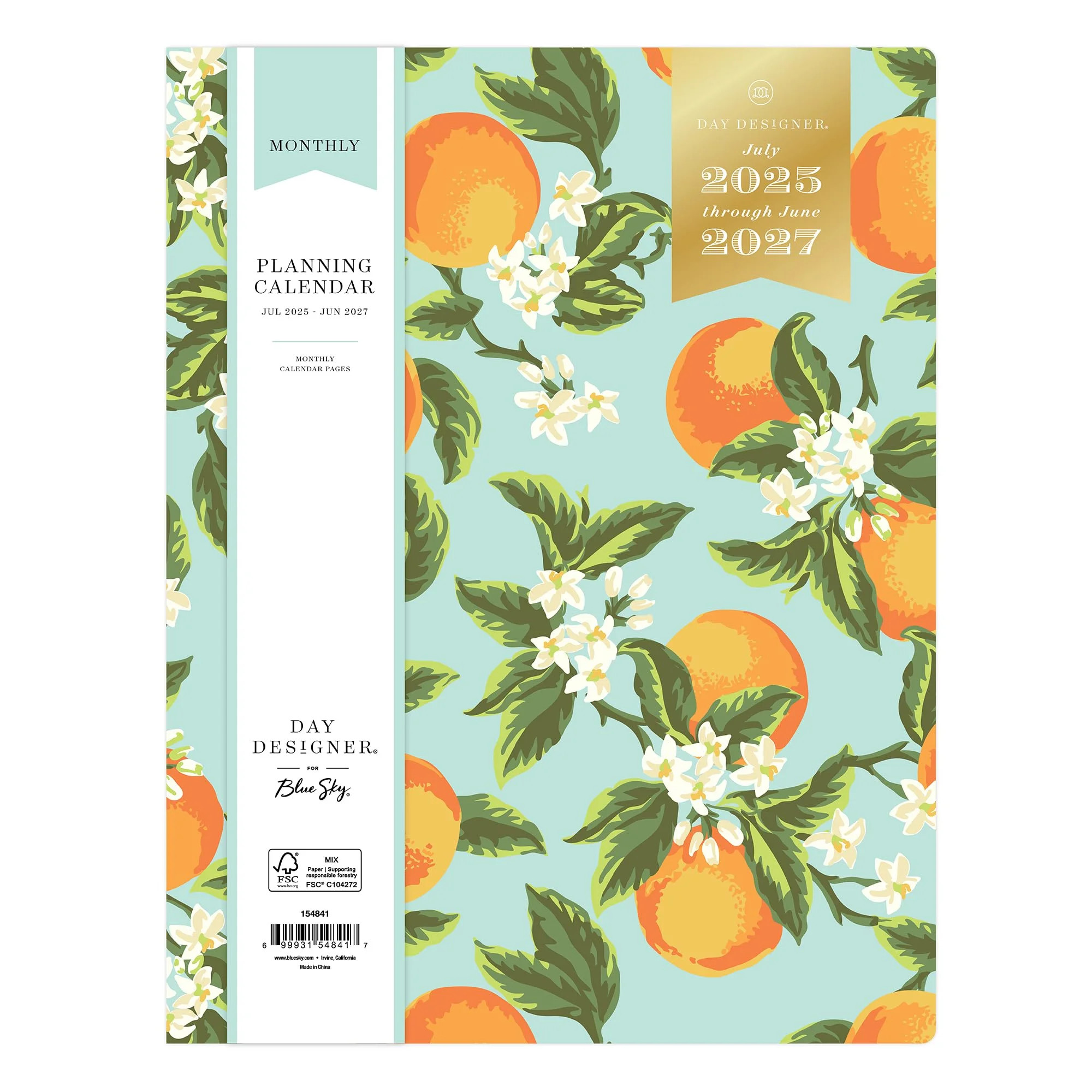 Blue Sky Day Designer 2025-2027 Monthly Academic Year 24 Month Planner Calendar, July 2025 - June... | Walmart (US)