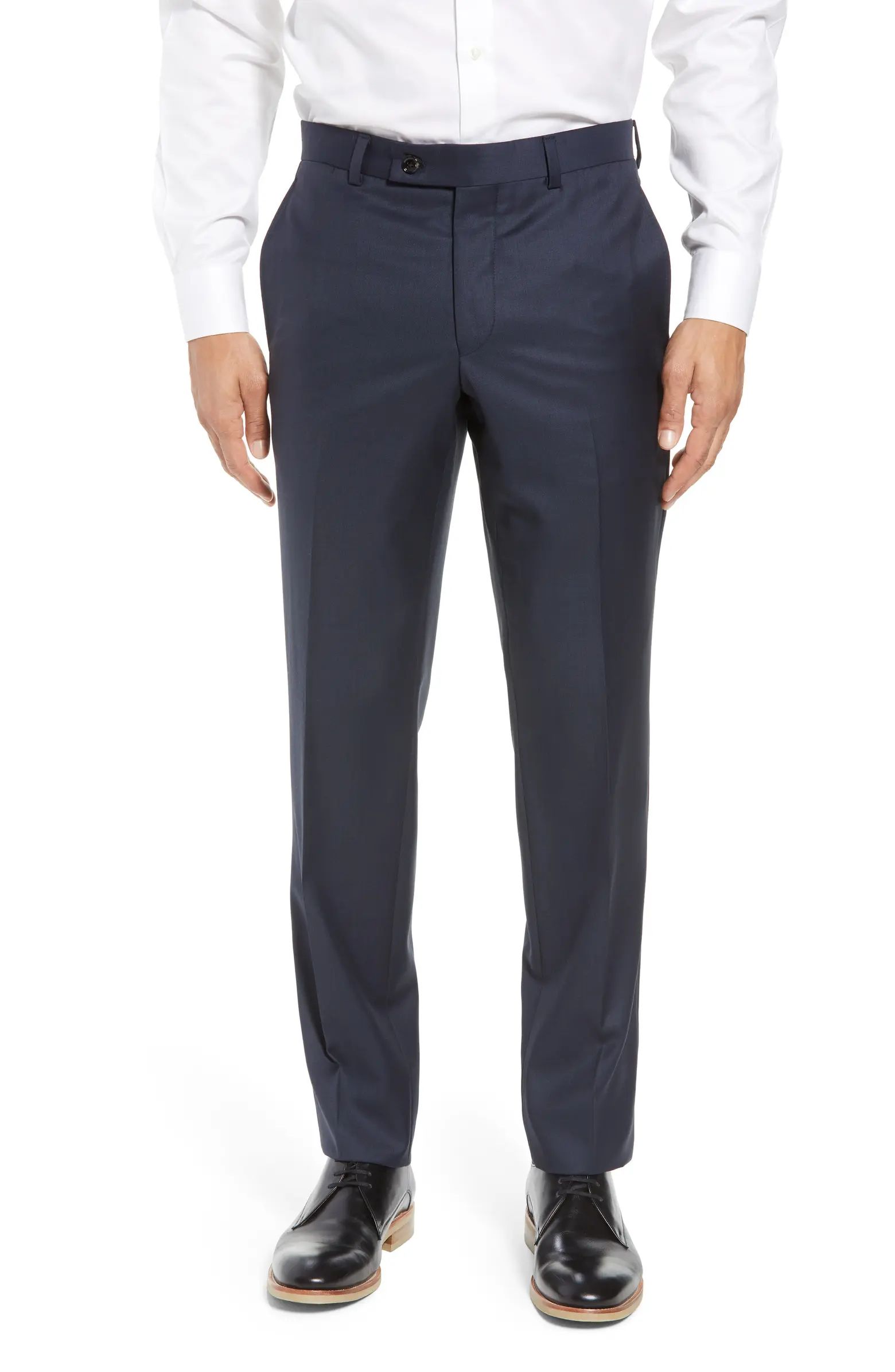 Ted Baker London Jefferson Flat Front Wool Dress Pants | Nordstrom | Nordstrom