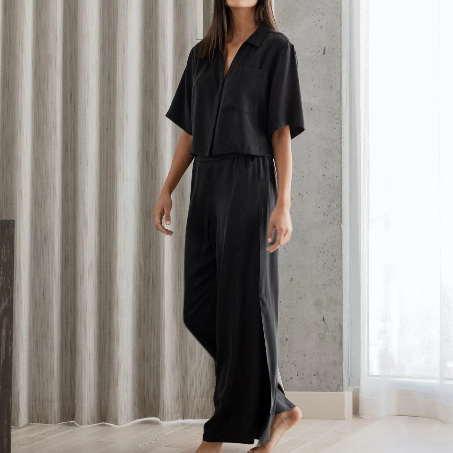 Washable Silk Button Down Pant Set | Lunya