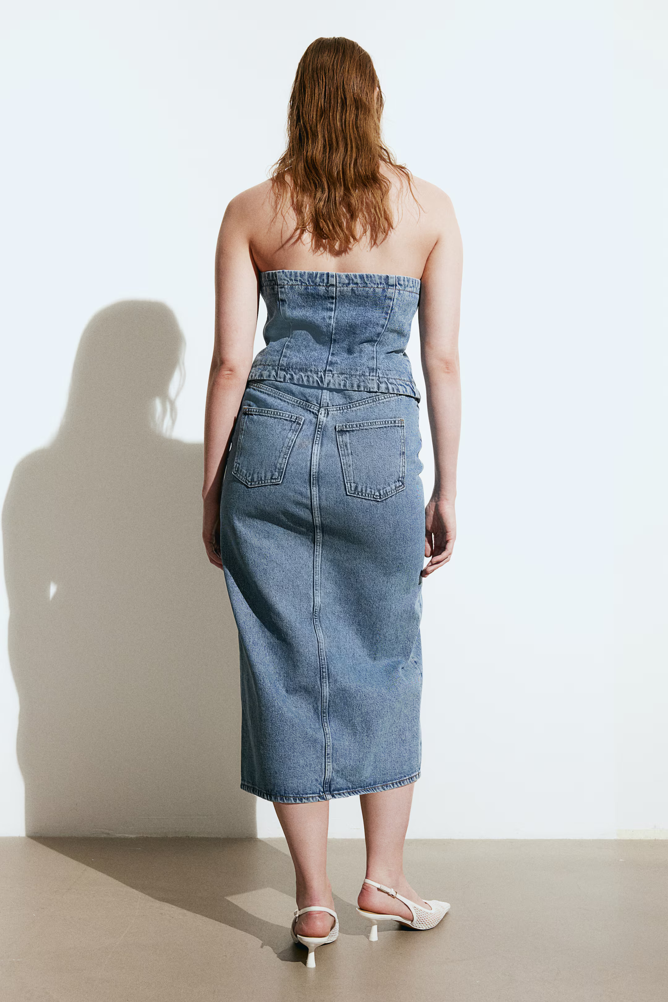 Denim Midi Skirt | H&M (US + CA)