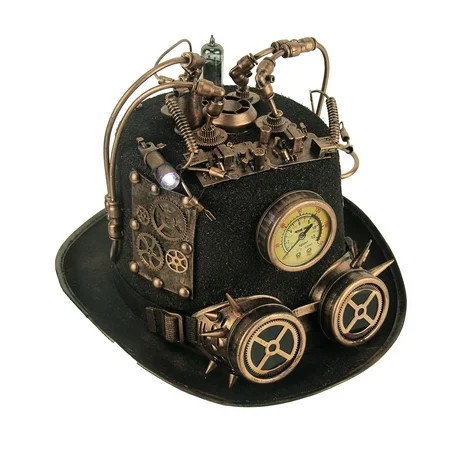Steampunk Top Hat with Pressure Gauge and LED Light | Walmart (US)