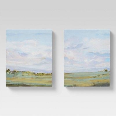 (Set of 2) 16&#34; x 20&#34; Mesmerizing Clouds Canvases - Threshold&#8482; | Target
