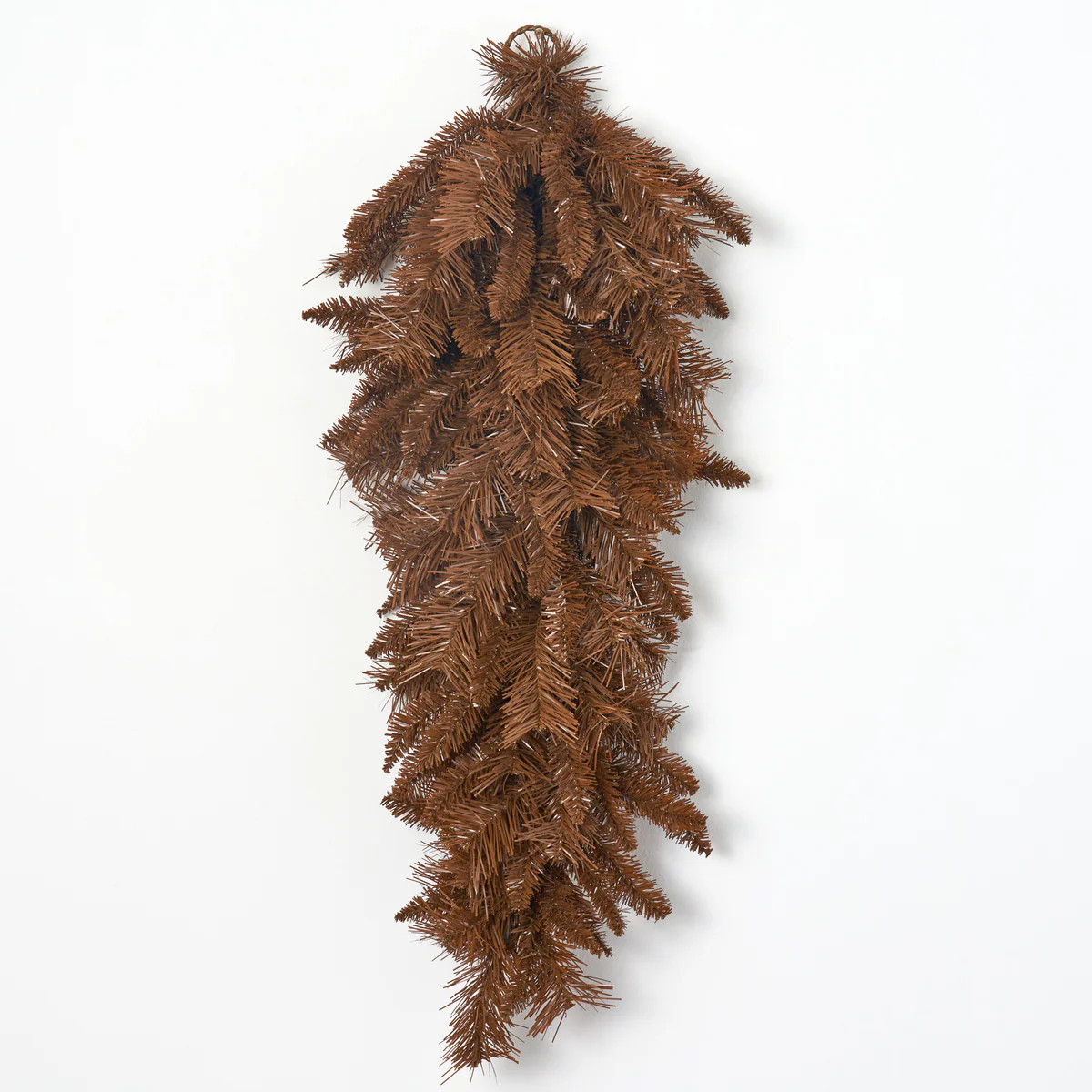 Deluxe Brown Pine Needle Large Teardrop Fall Swag Base | Darby Creek Trading