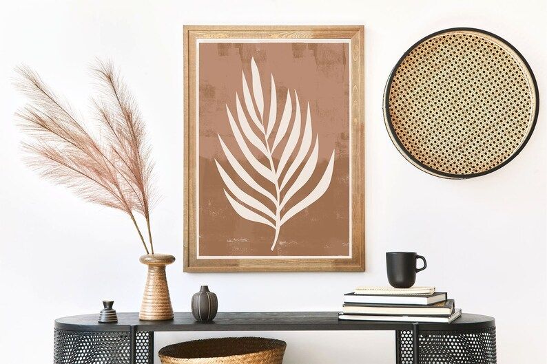 Palm Leaf Wall Art  Palm Frond Botanical Print  Boho | Etsy | Etsy (US)