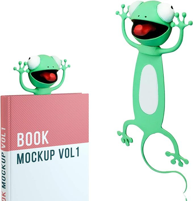 3D Kids Bookmarks Funny Animal Bookmarks for Kids, Boys Girls and Reading Lovers (Gecko) | Amazon (US)