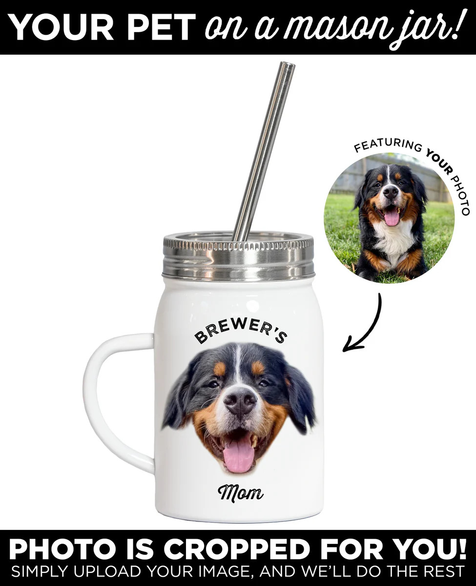 Personalized Pet Mason Jar | Type League Press