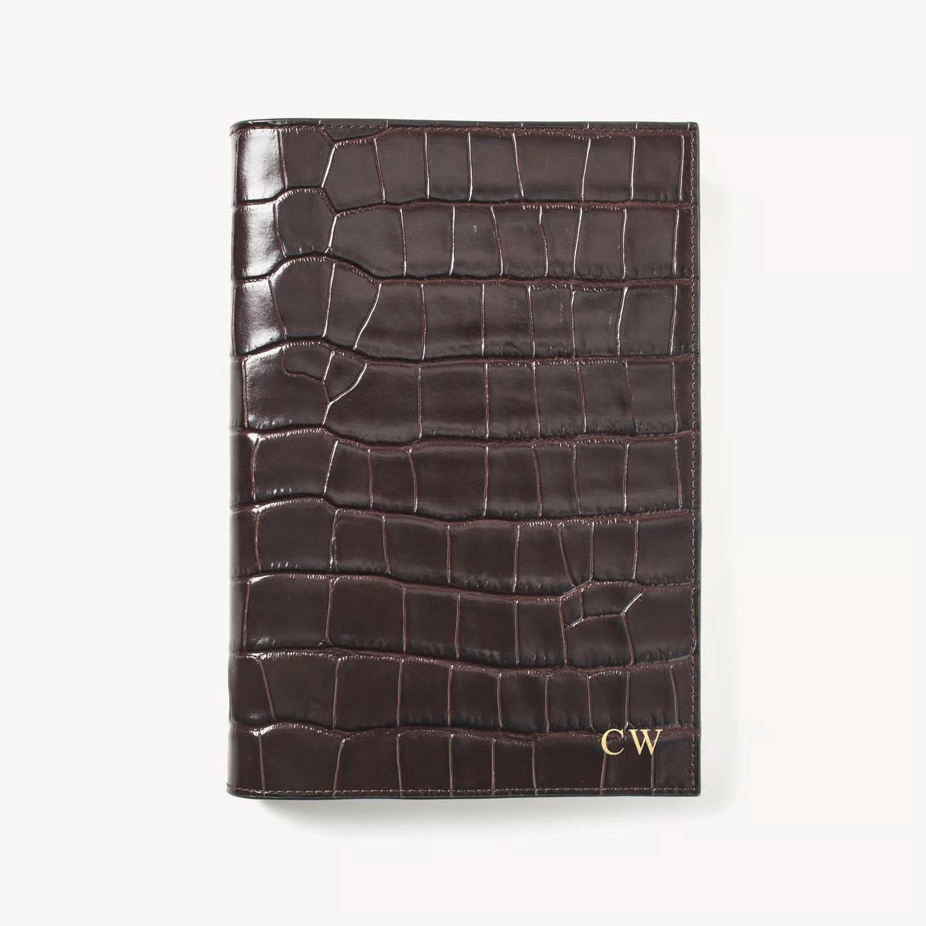 A5 Refillable Luxury Journal

        
            
            Amazon Brown Croc with Soft Suede... | Aspinal of London US